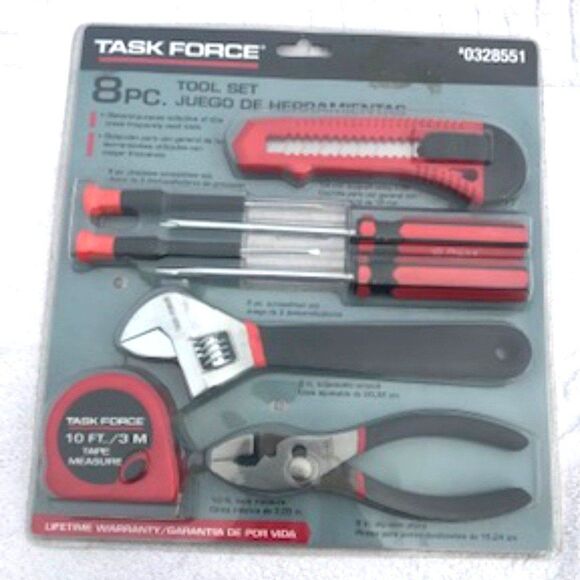 Home Tool Set . General Purpose . 8 Pc ..... Task Force - Picture 1 of 3